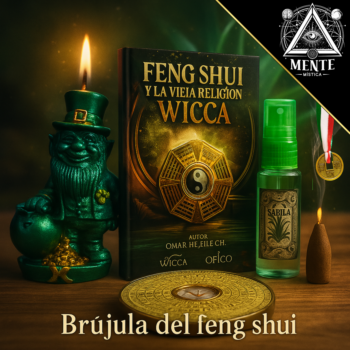 Magic Kit: Feng Shui Book + Aloe Vera Ritual + Luo Pan Compass
